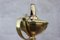 Large French Brass Desk Oil Lamp 9