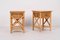 Mid-Century Italian Modern Bamboo Rattan and Wood Bedside Tables, 1980s, Set of 2 15