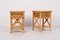 Moderne italienische Mid-Century Nachttische aus Rattan & Holz, 1980er, 2er Set 15