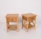 Mid-Century Italian Modern Bamboo Rattan and Wood Bedside Tables, 1980s, Set of 2 13