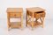 Mid-Century Italian Modern Bamboo Rattan and Wood Bedside Tables, 1980s, Set of 2, Image 5
