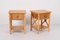 Moderne italienische Mid-Century Nachttische aus Rattan & Holz, 1980er, 2er Set 10