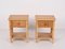 Moderne italienische Mid-Century Nachttische aus Rattan & Holz, 1980er, 2er Set 6