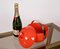 Mid-Century Italian Orange Plastic Ball-Shaped Ice Bucket from Guzzini, 1970s 14