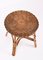 Mid-Century French Riviera Rattan and Bamboo Wired Stool, 1960s, Image 15