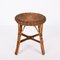 Mid-Century French Riviera Rattan and Bamboo Wired Stool, 1960s, Image 4