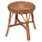 Mid-Century French Riviera Rattan and Bamboo Wired Stool, 1960s, Image 1