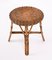 Mid-Century French Riviera Rattan and Bamboo Wired Stool, 1960s 14