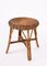 Mid-Century French Riviera Rattan and Bamboo Wired Stool, 1960s, Image 13