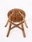 Mid-Century French Riviera Rattan and Bamboo Wired Stool, 1960s 16