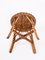 Mid-Century French Riviera Rattan and Bamboo Wired Stool, 1960s, Image 16