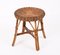 Tabouret Mid-Century en Rotin et Bambou, France, 1960s 3