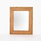 Mid-Century Italian Rectangular Mirror with Bamboo and Viennese Straw, 1970s 9