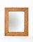 Mid-Century Italian Rectangular Mirror with Bamboo and Viennese Straw, 1970s 7