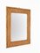 Miroir Rectangulaire Mid-Century avec Paille Viennoise et Bambou, Italie, 1970s 15