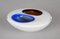 Italian White, Amber and Blue Submerged Murano Glass Bowl by Flavio Poli, 1970s 13