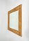 Square Wall Mirror in Rattan & Bamboo Attributed to Vivai Del Sud, Italy, 1970s 4