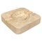 Square Ashtray in Travertine Attributed to Fratelli Mannelli, Italy, 1970s, Image 1