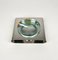 Ashtray in Steel and Green Glass from Sena Cristal, Italy, 1970s 13