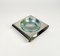 Ashtray in Steel and Green Glass from Sena Cristal, Italy, 1970s 5