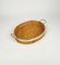 Oval Serving Tray in Bamboo, Rattan & Brass, Italy, 1970s, Image 6