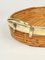 Oval Serving Tray in Bamboo, Rattan & Brass, Italy, 1970s 14