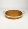 Oval Serving Tray in Bamboo, Rattan & Brass, Italy, 1970s, Image 10