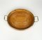 Oval Serving Tray in Bamboo, Rattan & Brass, Italy, 1970s, Image 11