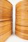 Maceteros o jarrones Mid-Century ovalados de ratán y bambú, años 60. Juego de 2, Imagen 12