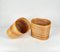 Mid-Century Oval Rattan and Bamboo Basket Plant Holders or Vases, Italy, 1960s, Set of 2, Image 11