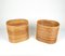 Mid-Century Oval Rattan and Bamboo Basket Plant Holders or Vases, Italy, 1960s, Set of 2, Image 2