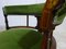 Edwardianischer Mahagoni Tub Chair aus grünem Samt 4