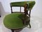 Edwardianischer Mahagoni Tub Chair aus grünem Samt 5