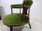 Edwardian Mahogany Tub Chair in Green Velvet 2