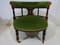 Edwardian Mahogany Tub Chair in Green Velvet 1