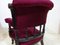 Victorian Ebonised Tub Chair in Plum Velvet, Image 11