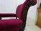Viktorianischer Ebonisierter Tub Chair in Plum Velvet 10
