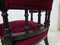 Victorian Ebonised Tub Chair in Plum Velvet 9