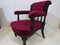 Chaise Tub Victorienne en Velours Prune 13