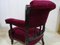 Victorian Ebonised Tub Chair in Plum Velvet 6