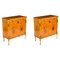 Antique Adam Revival Satinwood Side Cabinets, 1800s, Set of 2 1