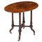 Antique Victorian Burr Walnut and Inlaid Occasional Table, 1800s, Image 1