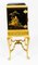 Antiker lackierter Chinoiserie Schrank auf vergoldetem Holzständer, frühes 20. Jh 15