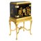 Antique Chinoiserie Lacquer Cabinet on Giltwood Stand, Early 1900s, Image 1