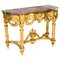 Antique Louis XV Revival Carved Giltwood Console Pier Table, 1800s 1