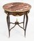 Tavolino Louis Revival Rouge vintage con ripiano in marmo, inizio XX secolo, Immagine 3