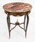 Vintage Louis Revival Rouge Occasional Centre Table with Marble Top, 1900s, Image 3