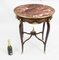 Vintage Louis Revival Rouge Occasional Centre Table with Marble Top, 1900s, Image 11