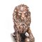 Grands Lions Médicis en Bronze Coulé, Fin 20ème Siècle, Set de 2 10