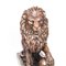 Large Late 20th Century Cast Bronze Medici Lions, Set of 2, Image 10